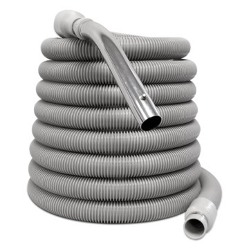 Central vacuum hose with handle