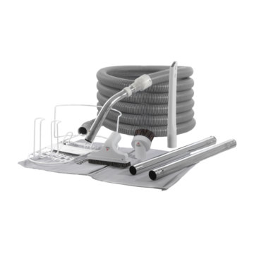 Central vacuum standard commercial kit with 1 1/2" (38 mm) hose