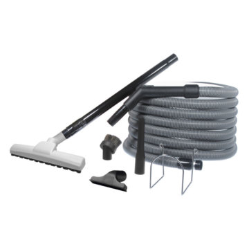 Central vacuum garage accessory kit with 30' (9m) hose