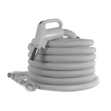 Boyau pour aspirateur central avec poignée pompe à gaz et fil électrique (110V/24V)