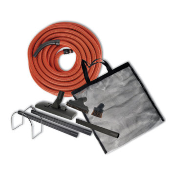 Central vacuum garage accessory kit