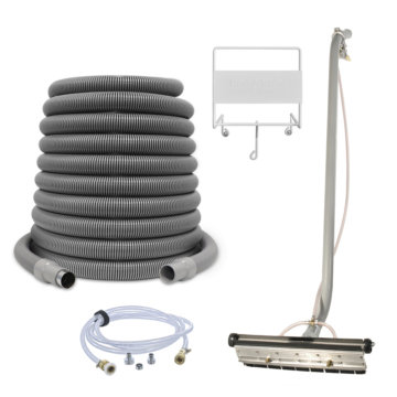 Central vacuum industrial cleaning kit