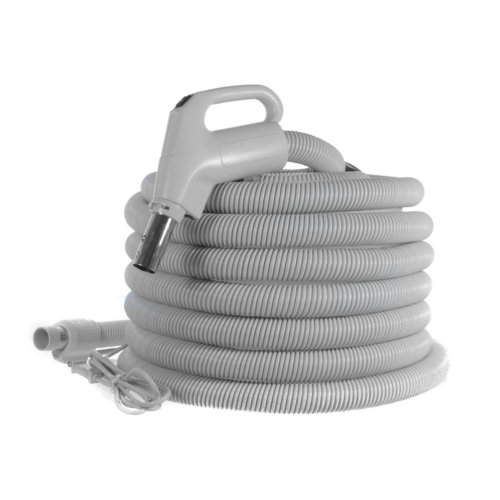 Boyau pour aspirateur central avec poignée pompe à gaz et fil électrique (110V/24V) | Boyau pour aspirateur central avec poignée pompe à gaz et fil électrique (110V/24V)