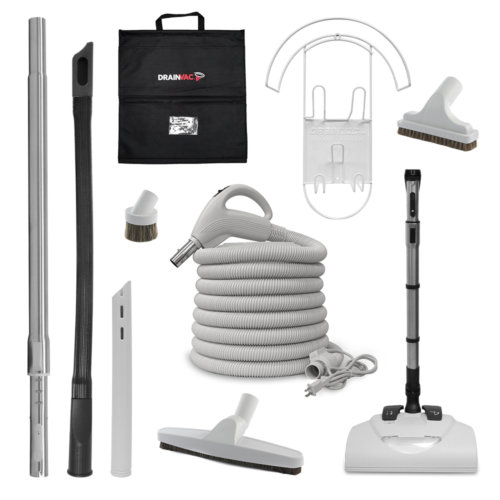 Central vacuum accessory kit - Premium with electric brush | Central vacuum accessory kit - Premium with electric brush